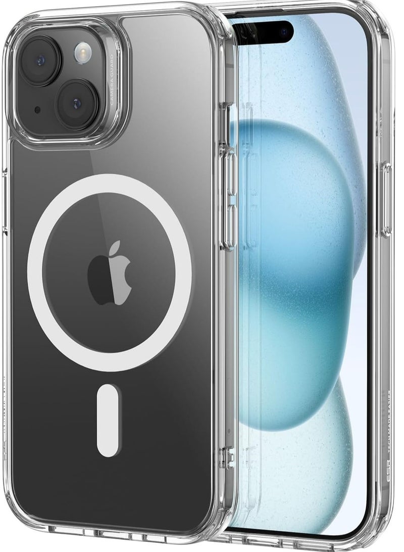 Rock Pow iPhone 15 Pro Case, Compatible with MagSafe, Military-Grade Protection, Yellowing Resistant, Scratch-Resistant Back, Magnetic Phone Case for iPhone 15 Pro, Classic Series