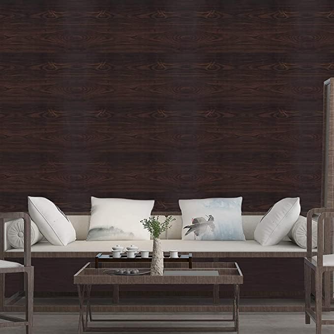 SUNBIRD Wood Wallpaper for Furniture, Almirah, Table Top, Wardrobe, Cupboard Decal Door Kitchen Wall Paper Sticker DIY PVC Self Liner Self Adhesive (Black Walnut, 30 x 127 cm) - Image 2