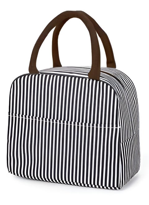 Lunch Bag Brown Vertical Strips Design Reusable Insulated, Waterproof  Bag for Kids or Adults, Perfect for Lunch Boxes, Tiffin Boxes, Picnics, Work, or School