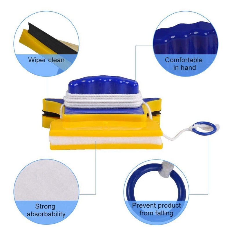 GROPOTIT DoubleSided Magnetic Window Cleaner Glass Cleaner Wiper 2 Extra Cleaning Cotton Cleaner Squeegee Washing Equipment Household Cleaner 1 Pcs A_1 - Image 2