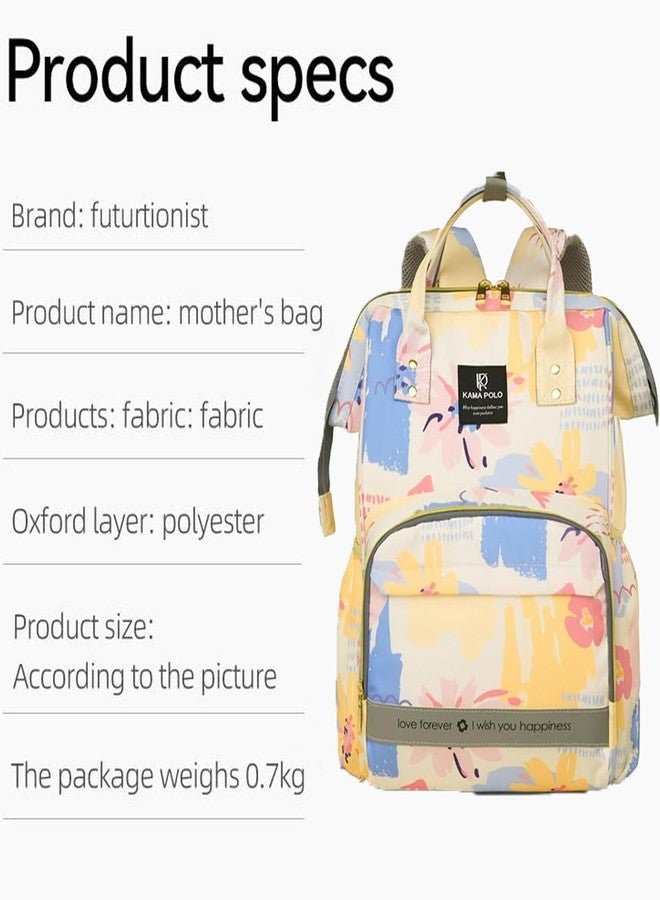 Winnies Diaper Bag Backpack for Moms – Printed Waterproof Maternity Baby Bag with Multiple Pockets | Travel & Hospital Use - Image 3