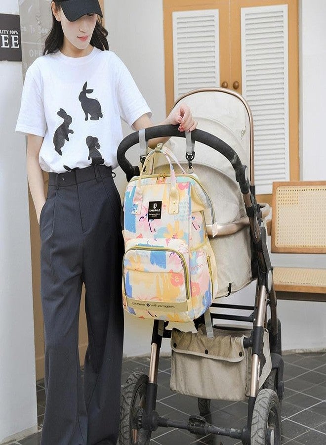 Winnies Diaper Bag Backpack for Moms – Printed Waterproof Maternity Baby Bag with Multiple Pockets | Travel & Hospital Use - Image 2