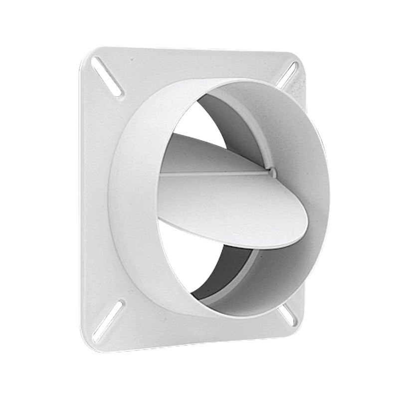 Deflecto حاجز تدفق الهواء من بلاستيك ديفليكتو لفتحة مجفف، 4" قطر، أبيض (BD04) - Image 2