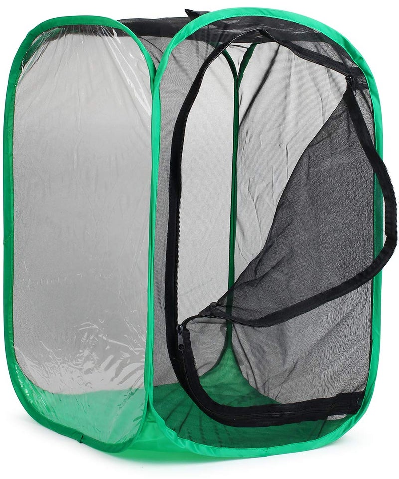 RESTCLOUD 36" Large Monarch Butterfly Habitat, Giant Collapsible Insect Mesh Cage Terrarium Pop-up 24 x 24 x 36 Inches - Image 2