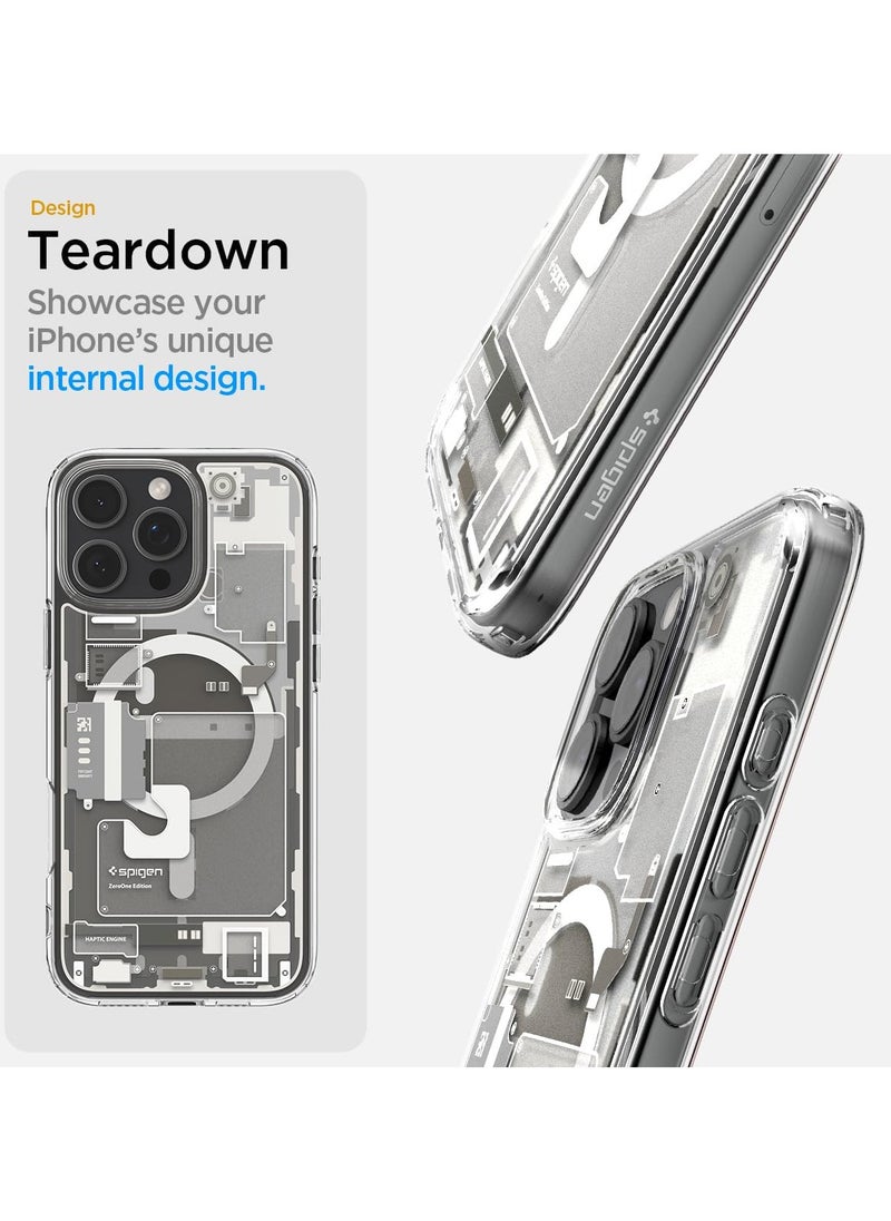 Spigen - Spigen Ultra Hybrid Zero One MagFit Case for iPhone 16 Pro Max, Compatible with MagSafe Accessories - Natural Titanium - Image 1