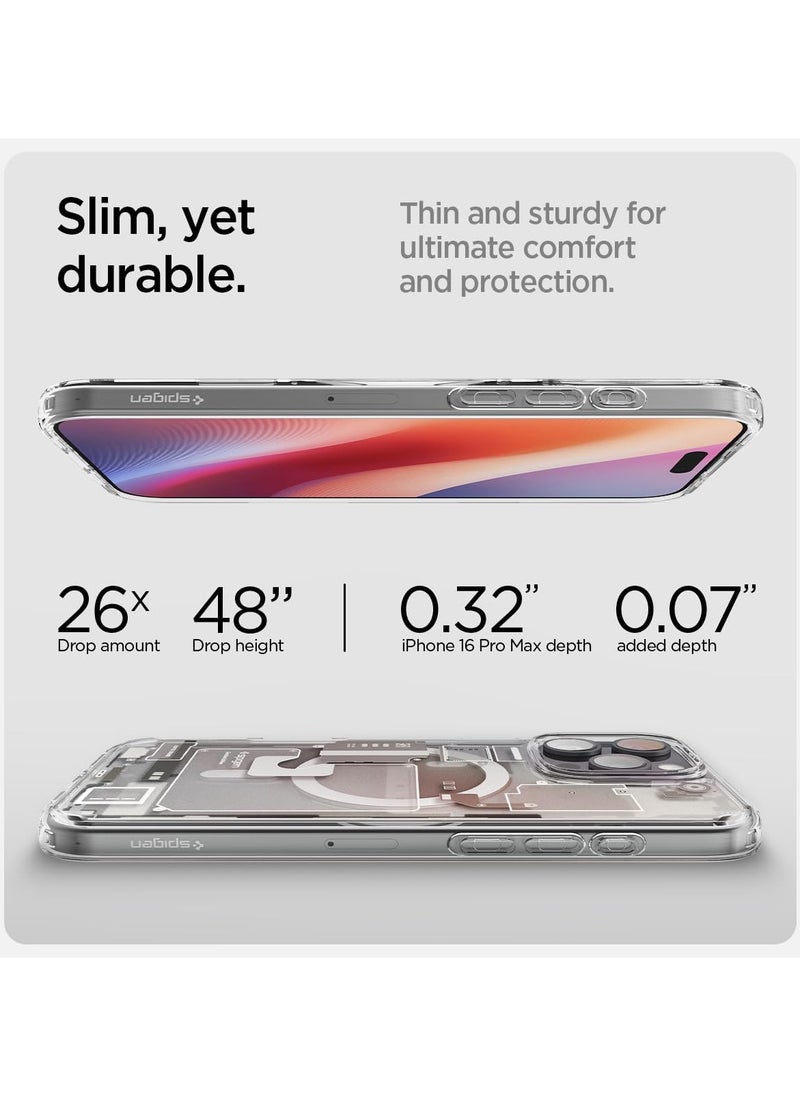 Spigen - Spigen Ultra Hybrid Zero One MagFit Case for iPhone 16 Pro Max, Compatible with MagSafe Accessories - Natural Titanium - Image 1