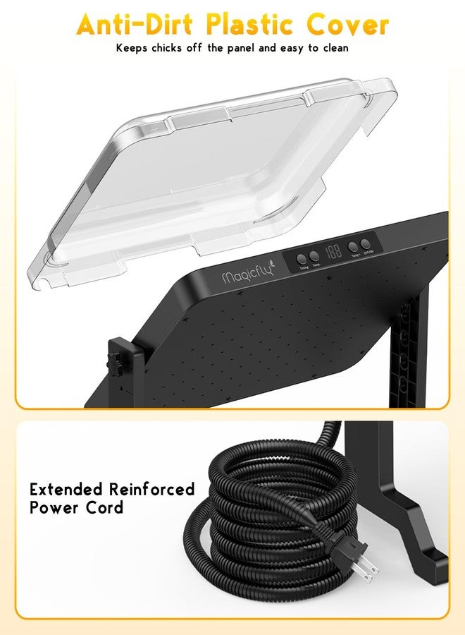 Magicfly Smart Chicken Coop Heater, Magicfly 200W Chicken Heater for Coop with Built-in Temperature Sensor, 12-Hour Timer, and Protective Cover, Coop Heater Brooder Plate for Winter, FCC & UL Compliant - Image 2