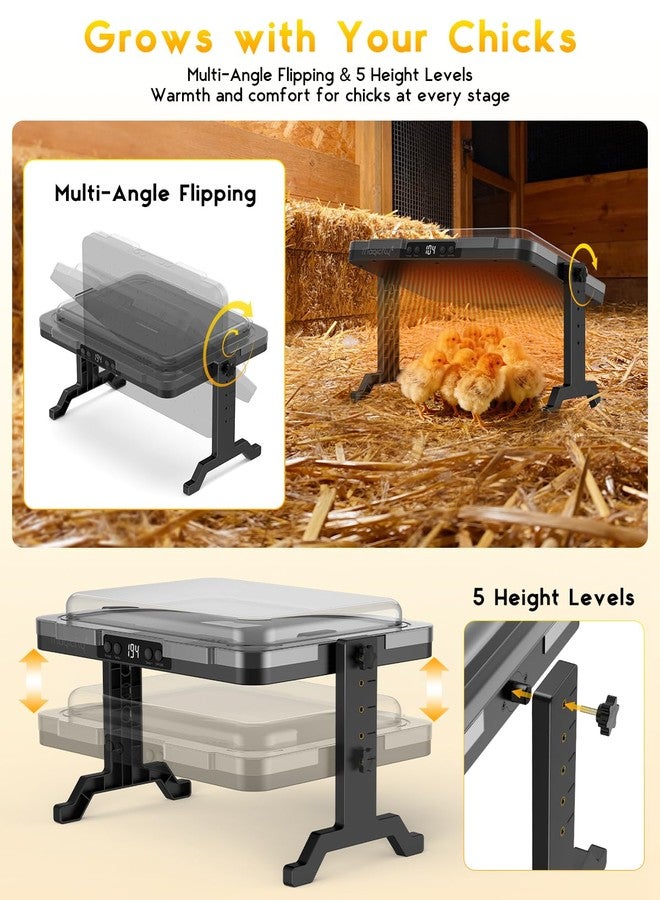 Magicfly Smart Chicken Coop Heater, Magicfly 200W Chicken Heater for Coop with Built-in Temperature Sensor, 12-Hour Timer, and Protective Cover, Coop Heater Brooder Plate for Winter, FCC & UL Compliant - Image 4
