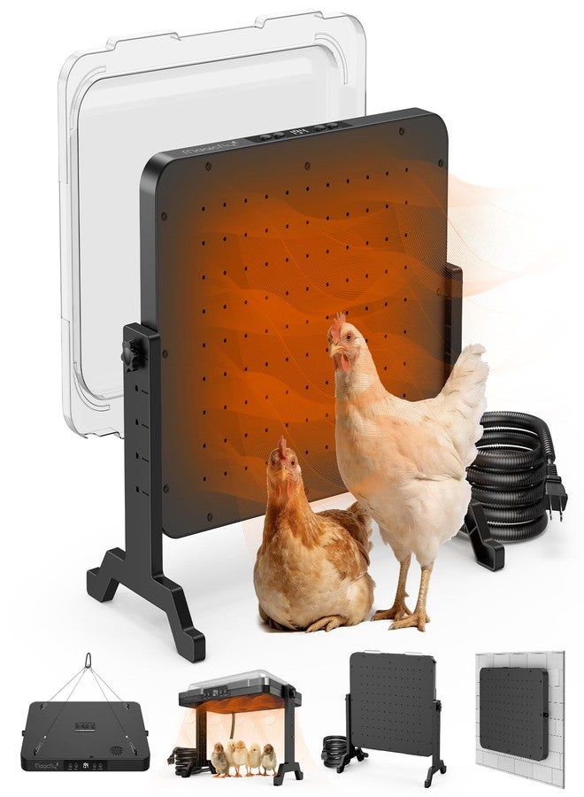 Magicfly Smart Chicken Coop Heater, Magicfly 200W Chicken Heater for Coop with Built-in Temperature Sensor, 12-Hour Timer, and Protective Cover, Coop Heater Brooder Plate for Winter, FCC & UL Compliant - Image 1