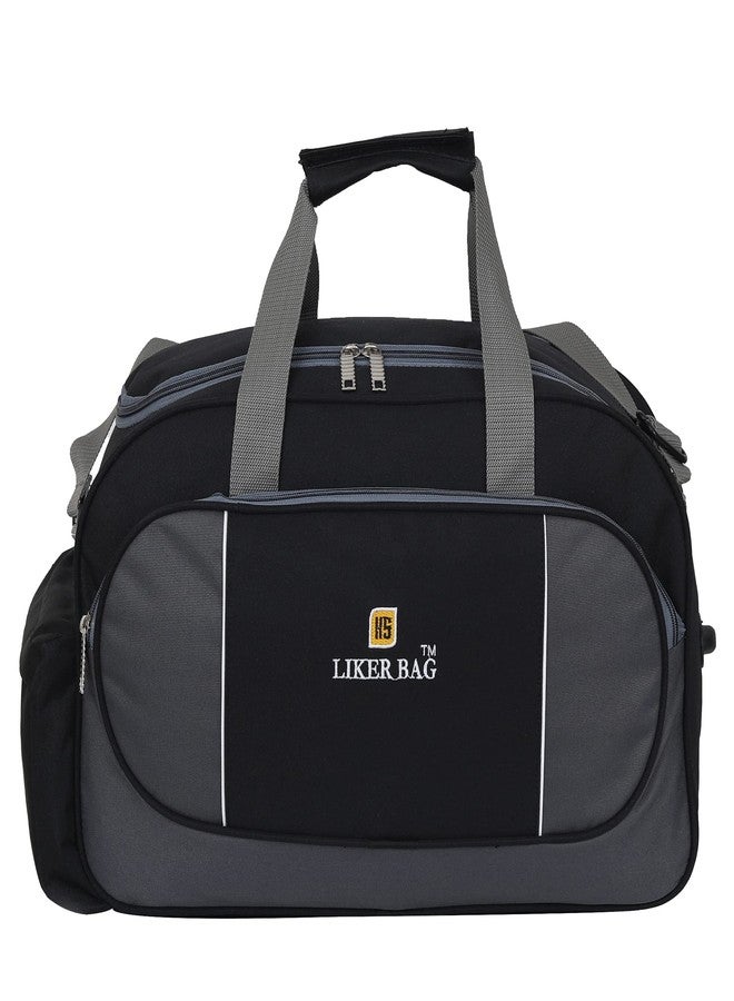 Liker Bag Large 45 L Hand Luggage Travel Duffel Bag Light Weight Havy Duty Strong - Large Capacity (Black) - Image 1