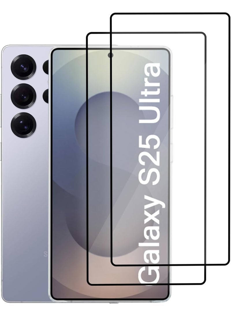 Raxoom Samsung Galaxy S25 Ultra Full Glue Tempered Glass Full HD Clarity Glass 2-Pack Fingerprint ID Unlock S25 Ultra Full Coverage Glass for Samsung Galaxy S25 Ultra 6.9-inch - Image 1