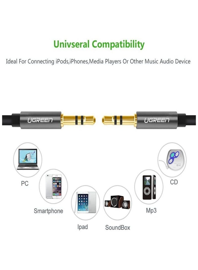 يو جرين UGREEN 3.5mm Male to 3.5mm Male Cable 5m (Black) - Image 2