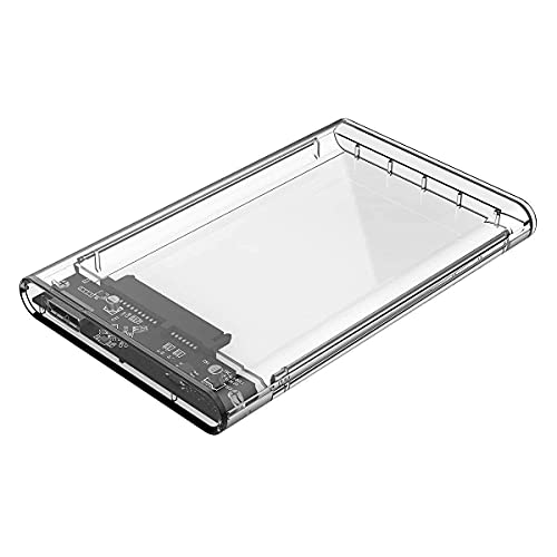 InfiDeals 2.5 Inch Transparent External Hard Disk Case Cover SATA to USB 2.0 External Hard Drive Enclosure. - Image 1