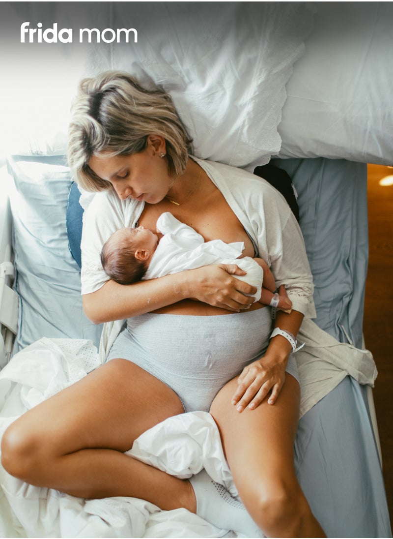 frida mom - Disposable Postpartum Underwear | Super Soft, Stretchy & Breathable | 8 Pack | Boys Short Fit, High-Waist, Full Coverage & Leak Protection | Latex-Free, Wicking Fabric for Comfort - Image 1