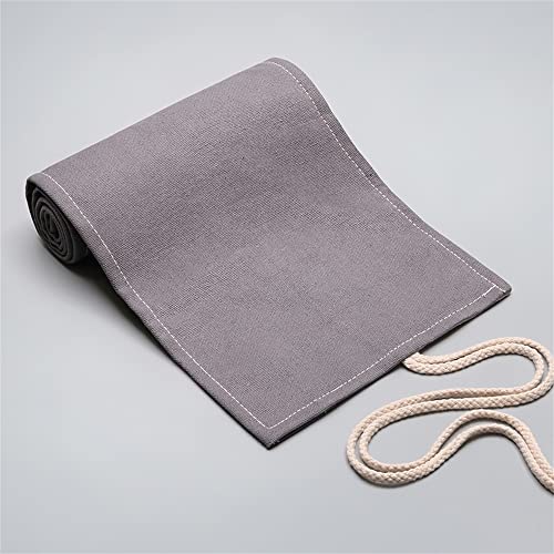DIYOMR 24/36/72 Slots Pencil Wrap Pencil Rolls, Artist Colored Pencils Roll Up Bag Short Brushes Pouch Case Pencils Organizer for Drawing Coloring and Sketching (Grey, 72slots) - Image 4