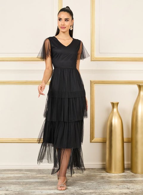 Tiered Tulle Dress