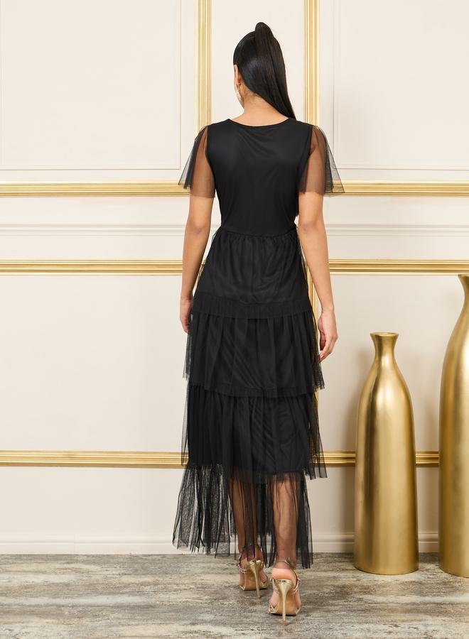 Styli Tiered Tulle Dress  - Image 4