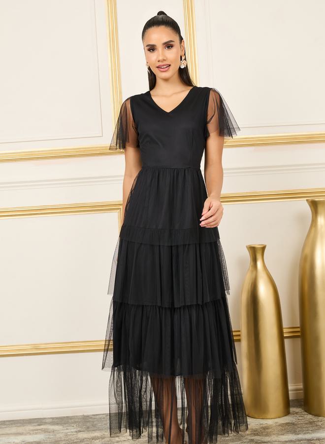 Styli Tiered Tulle Dress  - Image 2