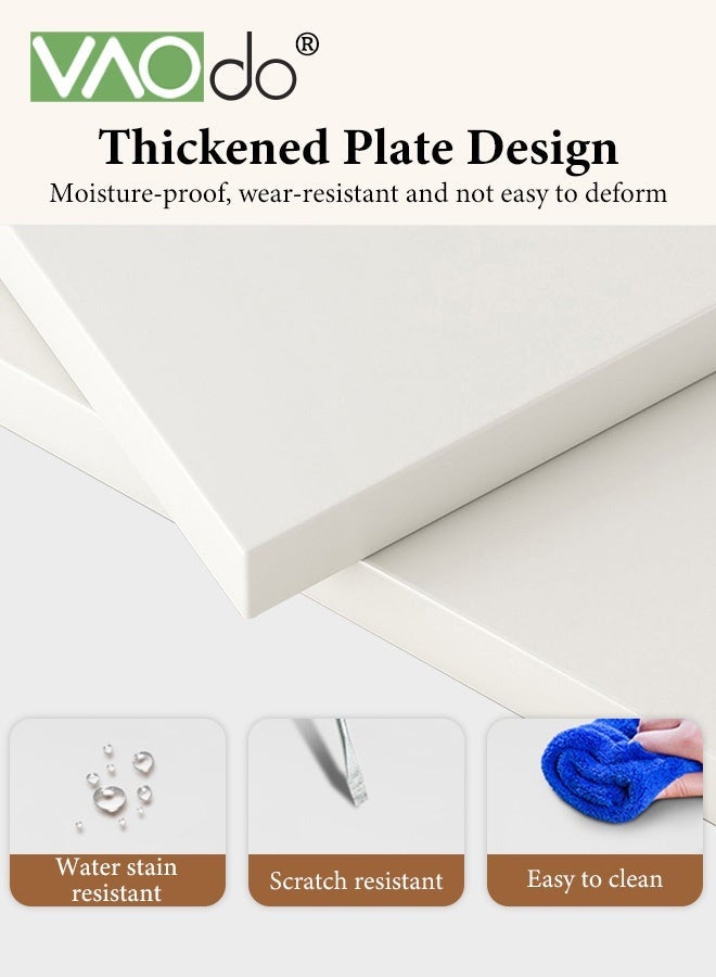 فاو دو خزانة أحذية رفيعة، خزانة تخزين أحذية بثلاثة أرفف مع سطح تخزين مفتوح، خزانة أحذية بأبواب، منظم أحذية قائم بذاته أبيض 82.5*20*80 سم - Image 4