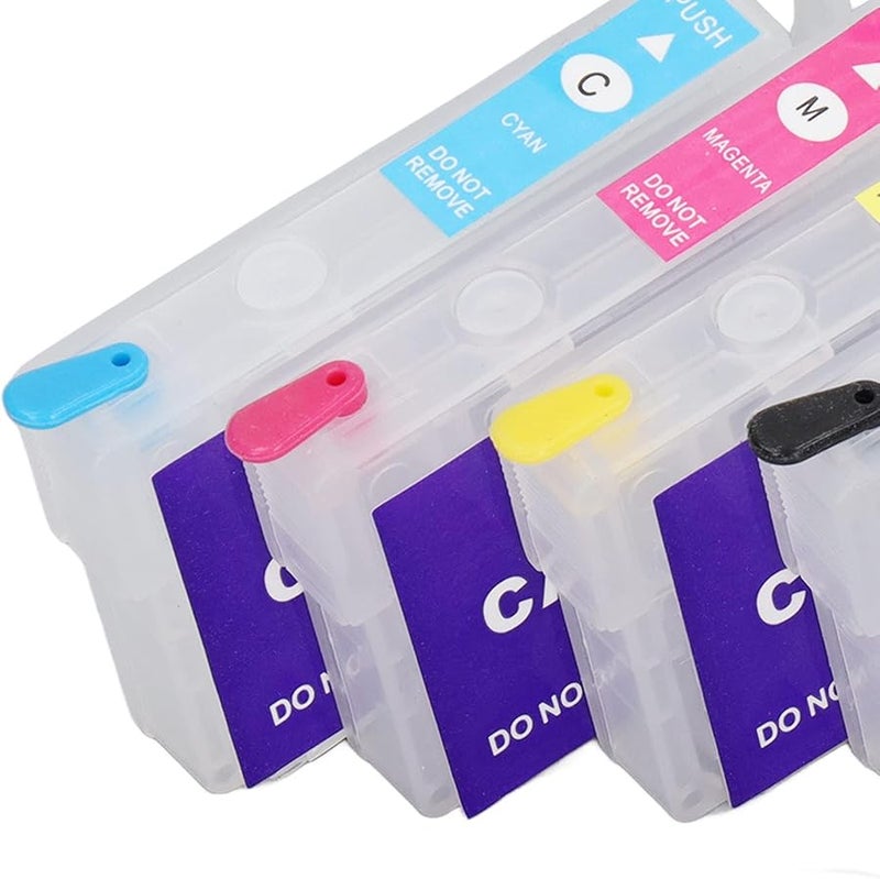 4 ألوان حبر دائم مجموعة أسود سماوي أرجواني أصفر للطباعة الفوتوغرافية ووثائق الطباعة قابلة لإعادة التعبئة 502XLBK 502XLC 502XLM 502XLY - Image 3