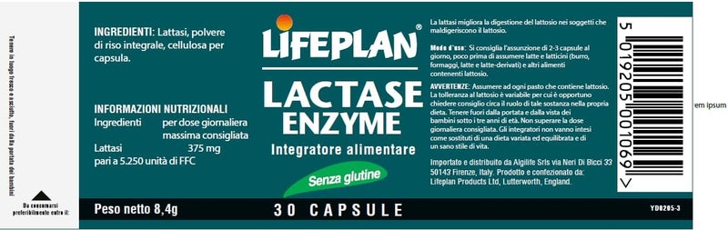 Lifeplan Lactase Enzyme 30 Capsules - Image 2
