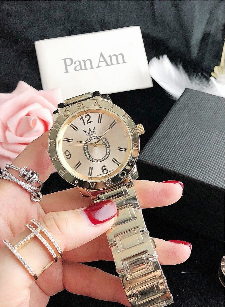 Pan Am جديد جولة القرص الدوار الفتيات الأولاد ووتش الاتجاه القرص الدوار أزياء ووتش سبيكة متعددة الاستخدامات مع ساعة الكوارتز - Image 1