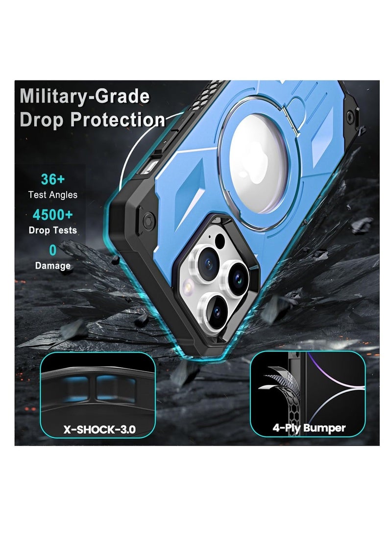 Captaintech SYOSI Phone Case Compatible with iPhone 14 Pro Max, with Magnetic Ring Stand for MagSafe Charging, Air Bag Protective Cell phone Cover, with 1pcs Screen Tempered Glass Film - Image 5