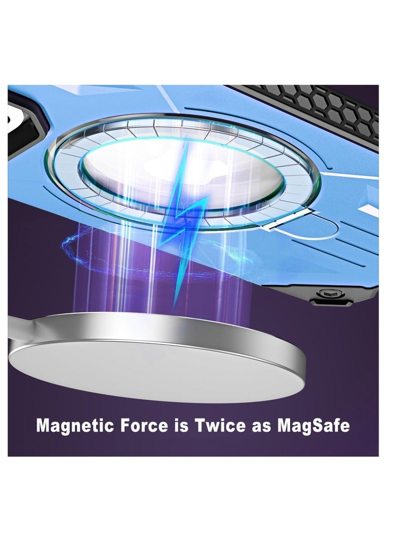 Captaintech SYOSI Phone Case Compatible with iPhone 14 Pro Max, with Magnetic Ring Stand for MagSafe Charging, Air Bag Protective Cell phone Cover, with 1pcs Screen Tempered Glass Film - Image 3