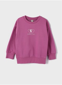 LC WAIKIKI Crew Neck Long Sleeve Printed Girl's Sweatshirt  - Image 1