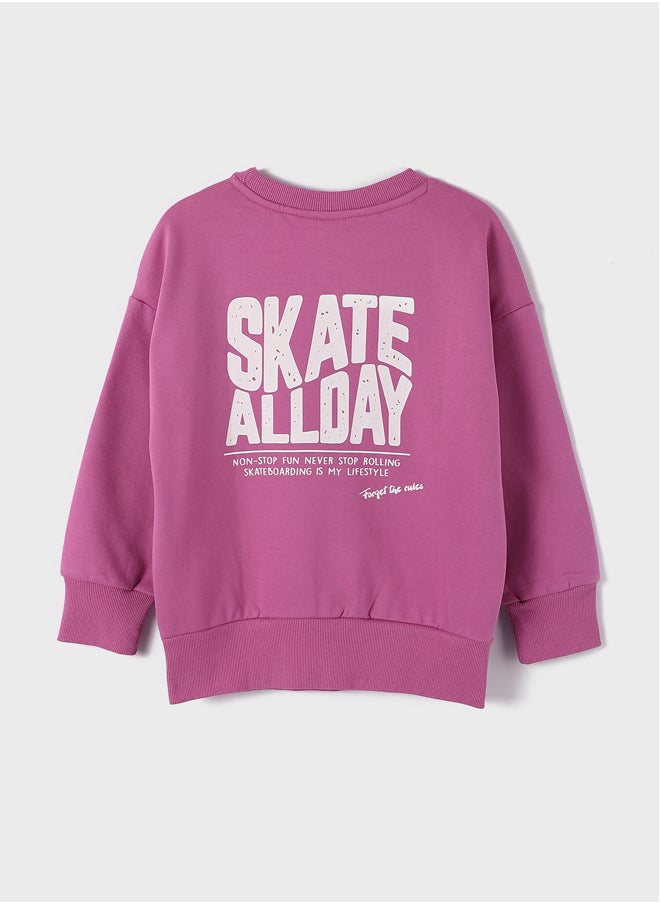 LC WAIKIKI Crew Neck Long Sleeve Printed Girl's Sweatshirt  - Image 2