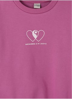 LC WAIKIKI Crew Neck Long Sleeve Printed Girl's Sweatshirt  - Image 3