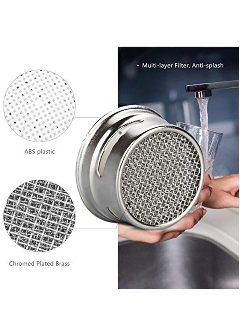 SOLARAE 3 Pack Tap Aerators 24mm Replacement Part, Brass Male Spout Threaded Aerator with Gasket, Polished Chrome  for Faucet Kitchen Bathroom - Image 5