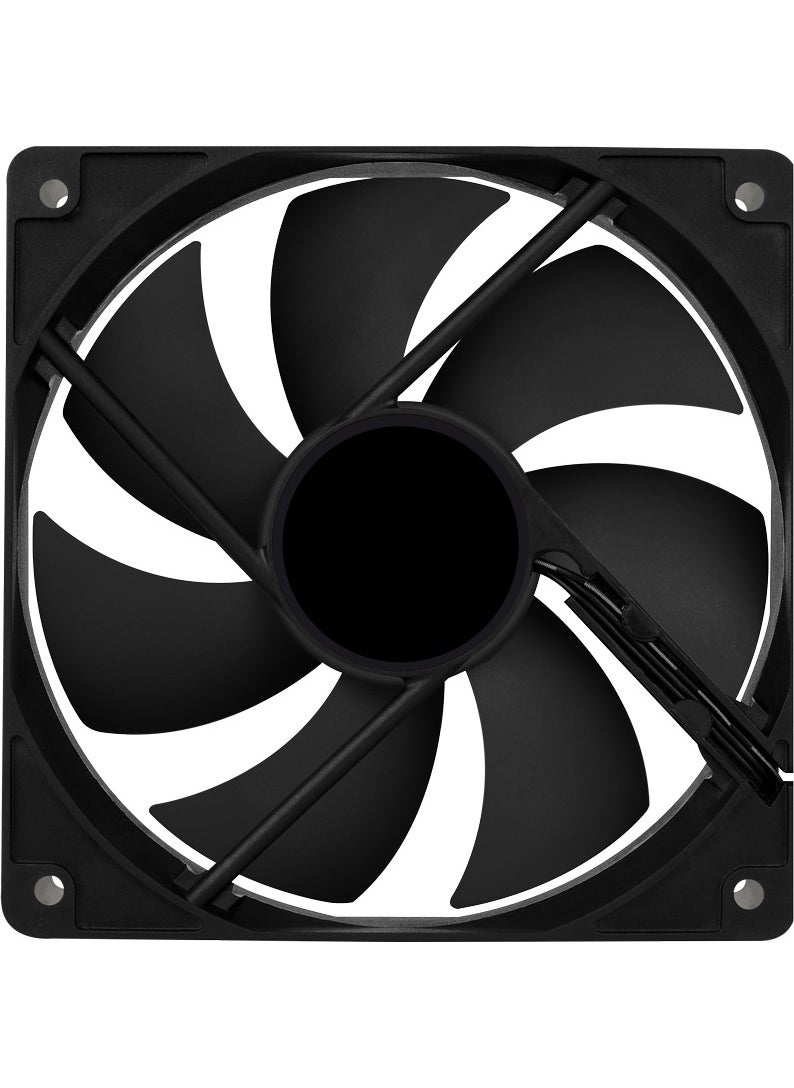 AeroCool - AE-CFFR120BK Force 12cm PWM 4Pin Black Silent Fan - Image 1