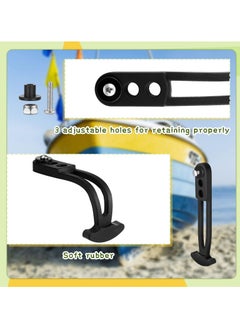 SYOSI SYOSI Boat Retractable Ladder Storage Binding Buckle, Marine Secure Retaining Latch Band Rubber T-pull with Adjustable Mounting Holes for Yacht 2 or 3, 4 Steps Ladder  - Image 5