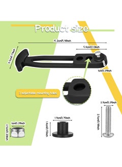 SYOSI SYOSI Boat Retractable Ladder Storage Binding Buckle, Marine Secure Retaining Latch Band Rubber T-pull with Adjustable Mounting Holes for Yacht 2 or 3, 4 Steps Ladder  - Image 2