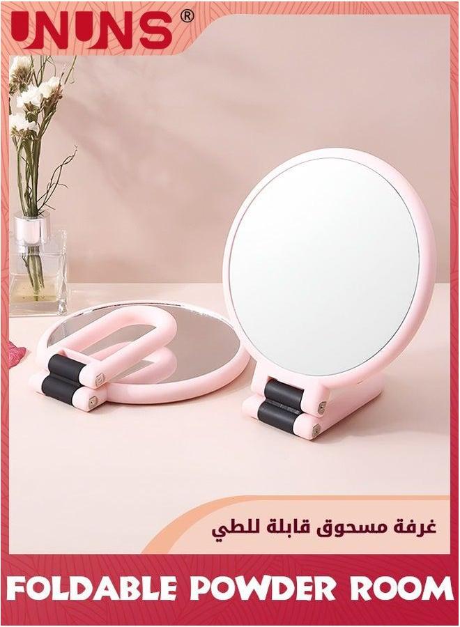 UNUNS Mirror With Stand,2-In-1 Table And Hand Held Mirror,15X Magnifying Foldable Double Side Mirror,24x13.5 Centimeter  - Image 3