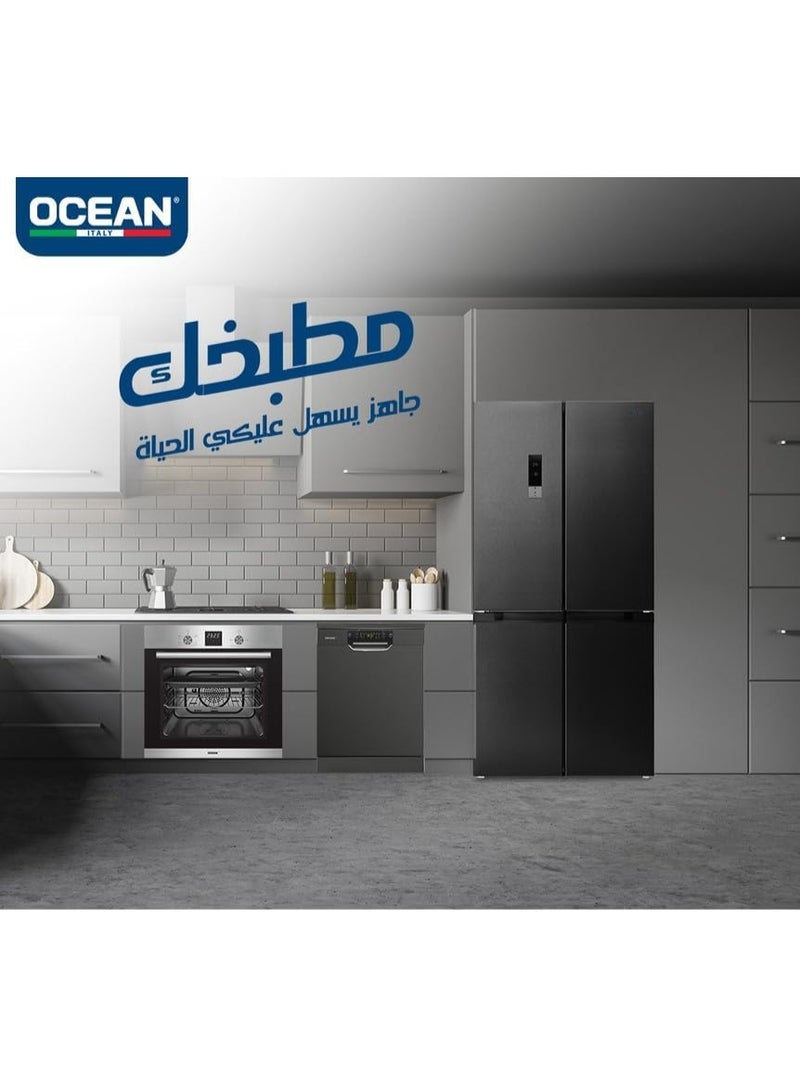 Ocean Refrigerator No Frost, 4 Doors, 531 Liters, Dark Inox - OMDV 520 TNF D XB A+ - Image 2