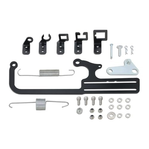 TuLeYiLe 304147 EZEFI Cable Mount Kit Carburetor Throttle Cable Mount Bracket Compatible with GM 700R4 TH350 transmissions C10 - Image 1
