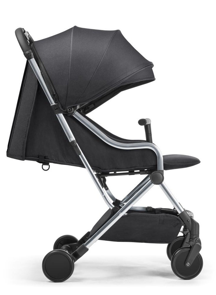 GOKKE Compact Baby Stroller with  5 Point Safety Harness, Adjustable Handlebar, Suitable for Air Travel, 0-36 Months, Black - C102ABL - Image 2