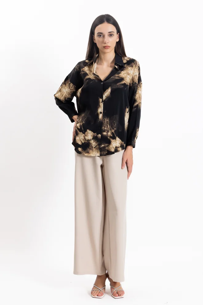 SHAPES LIGHTWEIGHT ABSTRACT PRINT SHIRT