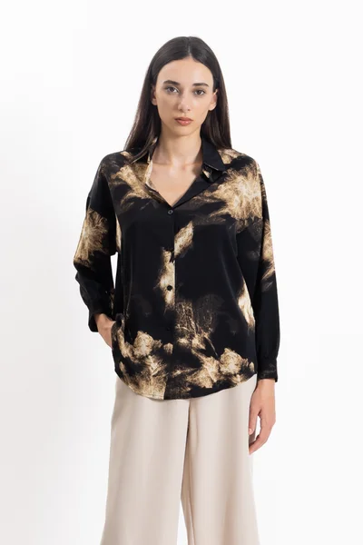 SHAPES LIGHTWEIGHT ABSTRACT PRINT SHIRT