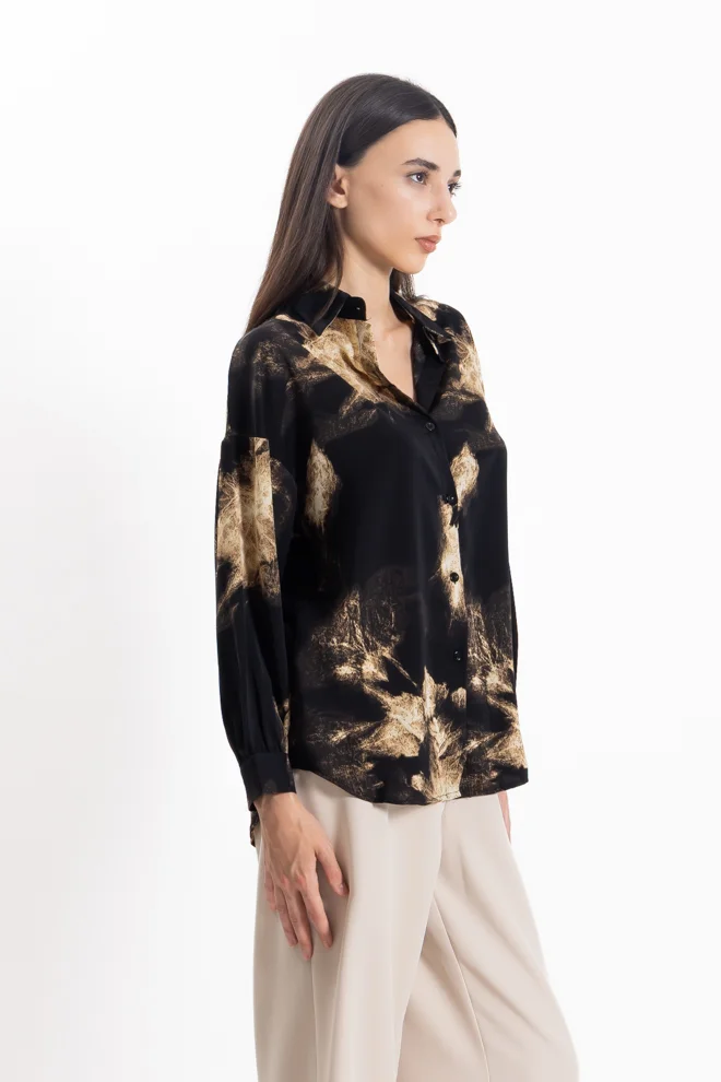 SHAPES LIGHTWEIGHT ABSTRACT PRINT SHIRT