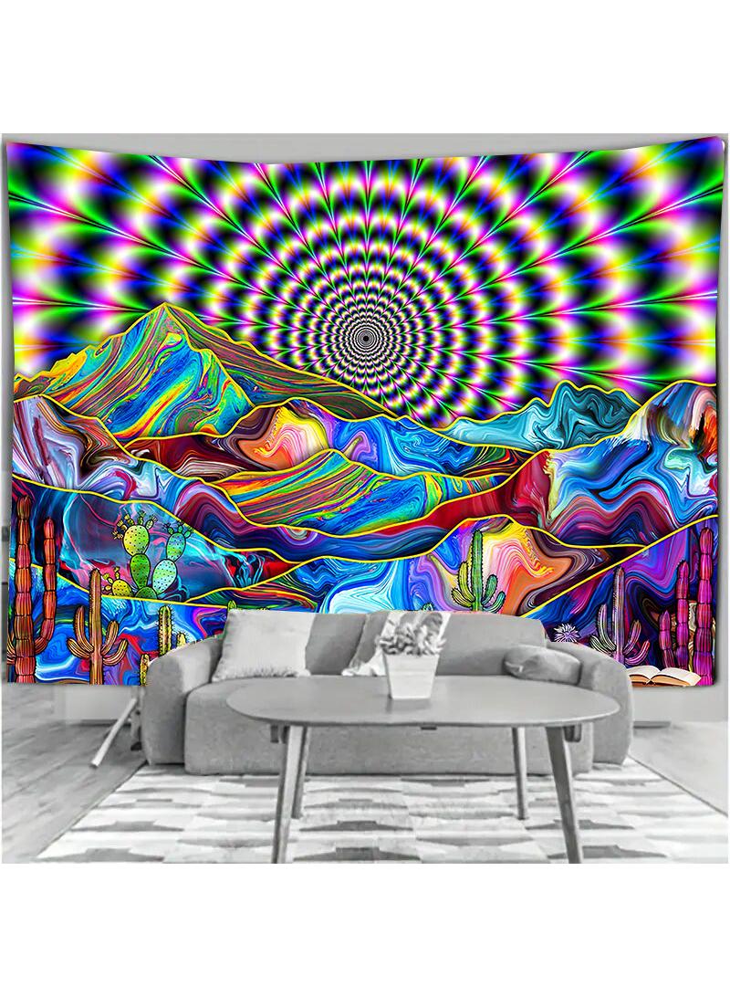 Y&D Wall Purple Light Decorative Cloth Hanging Cloth Tapestries Room Background Cloth Tapestries Wall Hanging-LS-HXD-100895x73 - Image 1