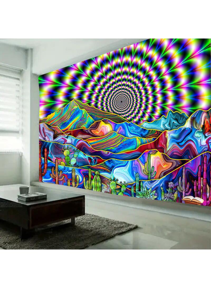 Y&D Wall Purple Light Decorative Cloth Hanging Cloth Tapestries Room Background Cloth Tapestries Wall Hanging-LS-HXD-100895x73 - Image 4