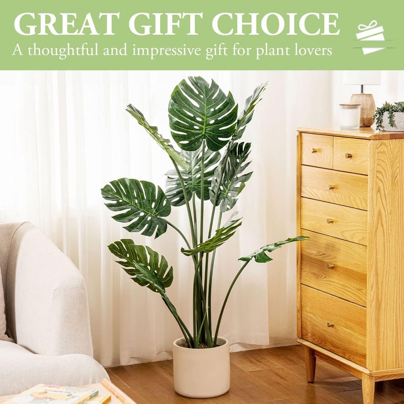 FOX & FERN Artificial Monstera Plant GAJW3316 | Best for Indoor Home,Office,Patio, Living Room Decor (150 cm with Pot) - Image 2