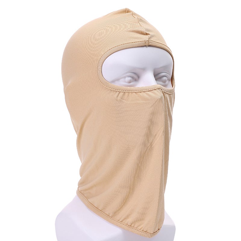 Summer riding mask Ice Silk headgear sunscreen dustproof full face neck protection headgear bicycle electric car inner liner Cap TT-06 skin color