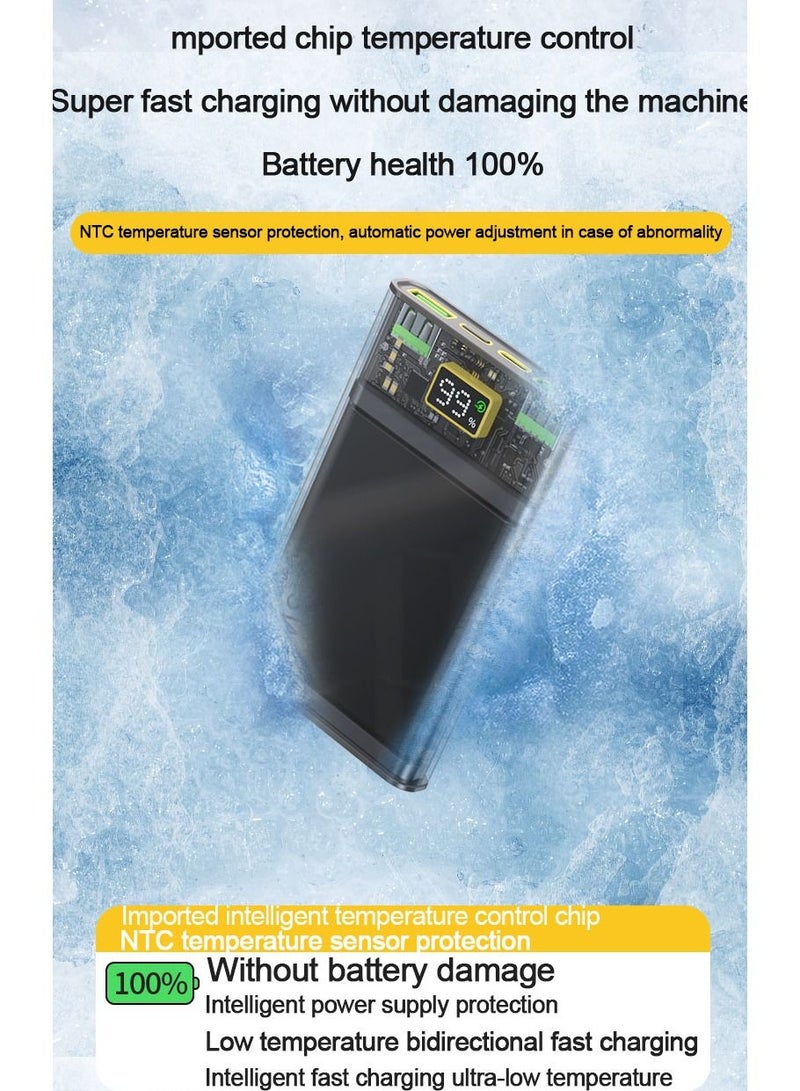 GULFLINK PD22.5w Large Capacity Portable Fast Charger Power Bank With Led Display Built in Cable 20000mah  - Image 5