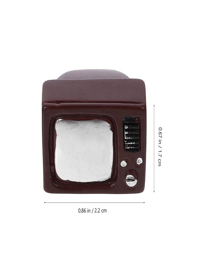 ifundom 6PCS Miniature Retro Camera Ornaments Dollhouse Accessories Vintage Style Mini Phonograph Tv Video Camera Projector Kerosene Lamp Suitcase 0.86 Inch for Doll House Decor - Image 2