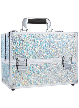 Makeup Case Cosmetic Organizer Case Extra Large 12 Inch 6 Trays Portable Makeup Organizer Case Make Up Carrying Box With Lockable For Esthetician Nail Students Craft Travel Glitter Silver - pzsku/ZDAA34C119EF144118945Z/45/_/1724125736/57521ab1-808c-4228-8d9a-f6805eee1481
