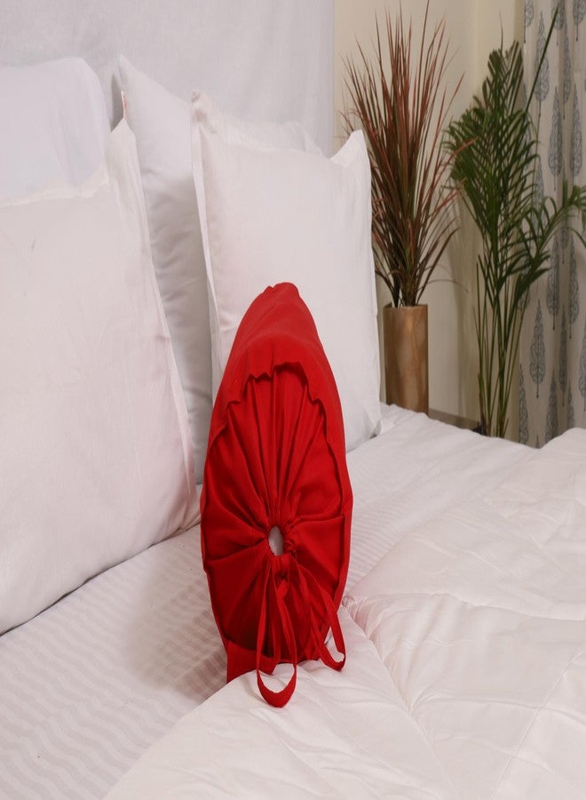 Saffron Bolster removable cover cotton (Burgundy, 6" x 16" (15cm x 40 cm)) - Image 5